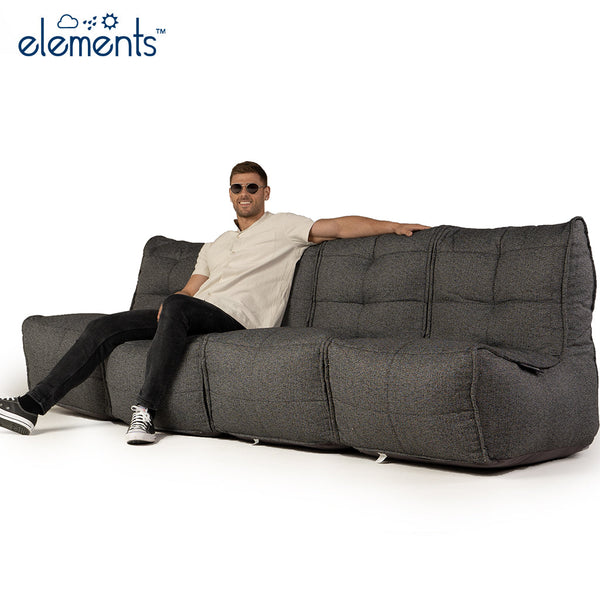 Mod 4 Quad Couch Modulsofa Titanium Weave