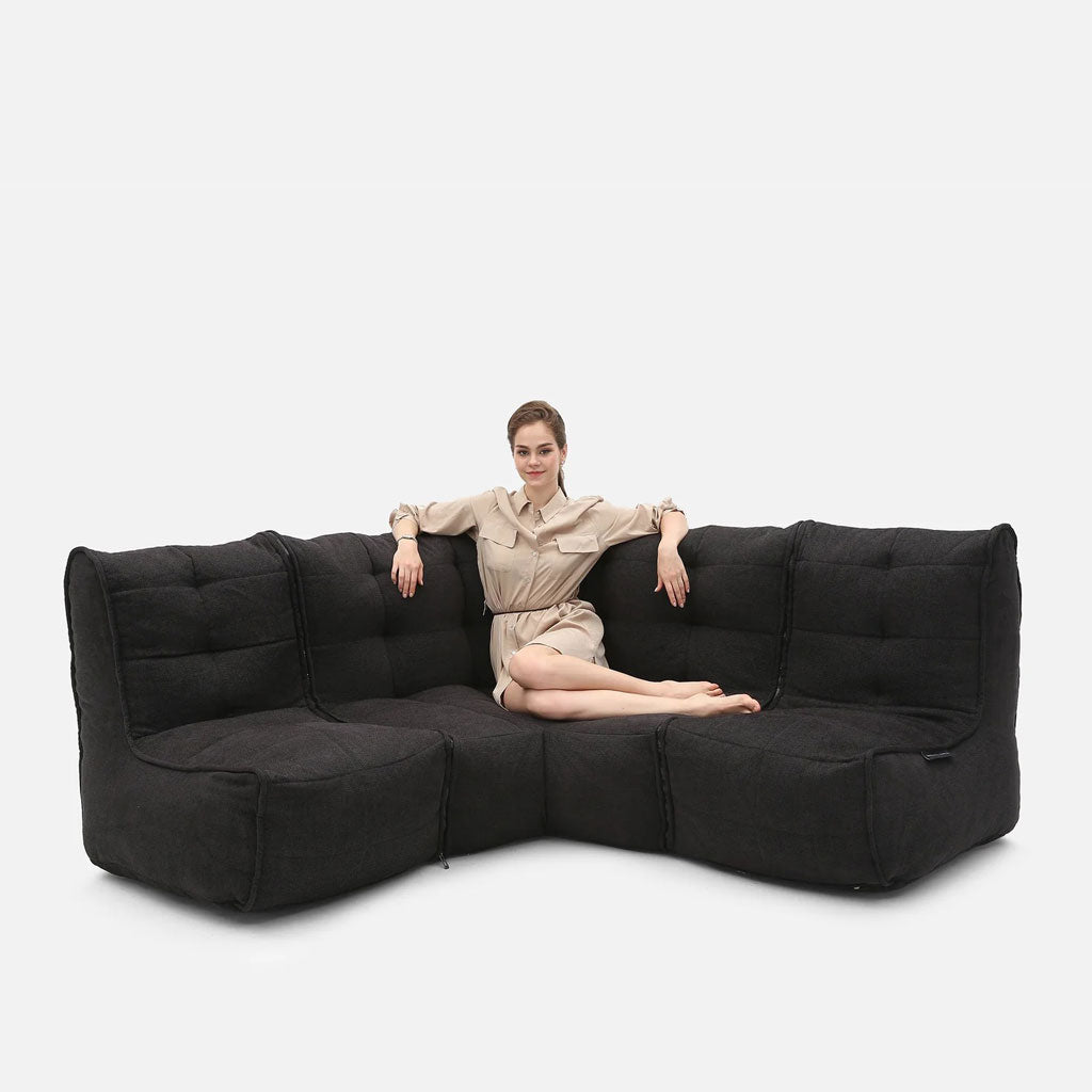 Mod 3 Cozy Corner Modulsofa Black Sapphire Innedørs modulsofa