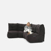 Mod 3 Cozy Corner Modulsofa Black Sapphire Innedørs modulsofa