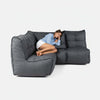Mod 3 Cozy Corner Modulsofa Titanium Weave Utendørs modulsofa