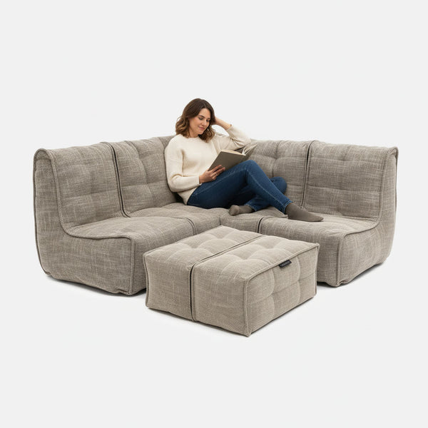 Mod 4 Corner Deluxe Modulsofa Eco Weave Innedørs modulsofa