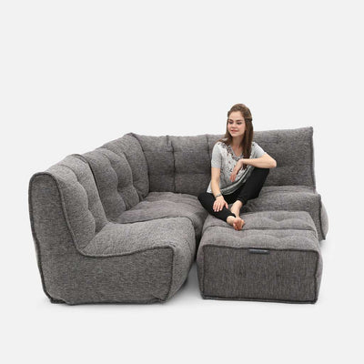 Mod 4 Corner Deluxe Modulsofa Luscious Gray