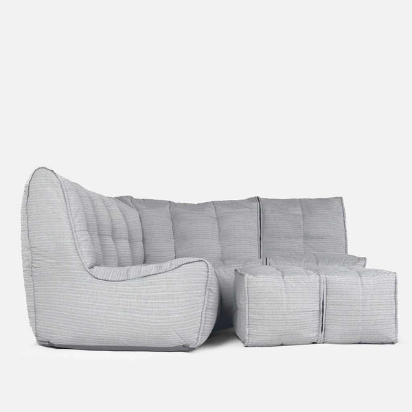 Mod 4 Corner Deluxe Modulsofa Silverline Utendørs modulsofa