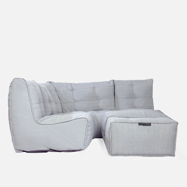 Mod 4 Corner Deluxe Modulsofa Silverline Utendørs modulsofa