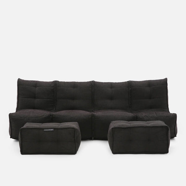 Mod 4 Quad Couch Modulsofa Black Sapphire Innedørs modulsofa