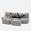 Mod 4 Quad Couch Modulsofa Keystone Gray Innedørs modulsofa