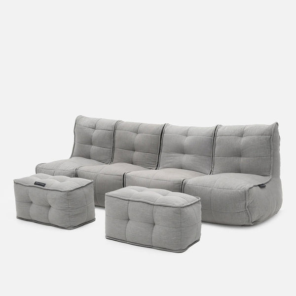 Mod 4 Quad Couch Modulsofa Keystone Gray Innedørs modulsofa