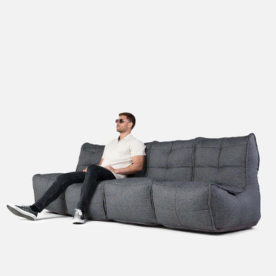 Mod 4 Quad Couch Modulsofa Titanium Weave