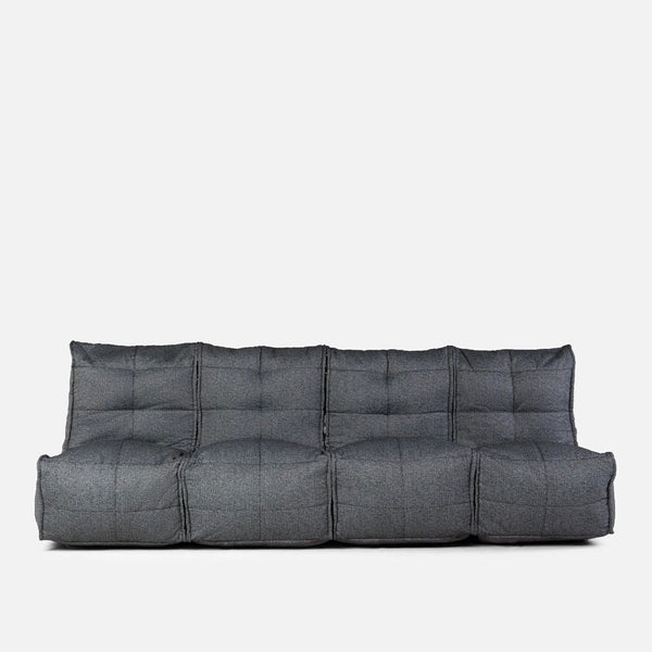 Mod 4 Quad Couch Modulsofa Titanium Weave Utendørs modulsofa