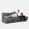 Mod 4 Quad Couch Modulsofa Titanium Weave Utendørs modulsofa