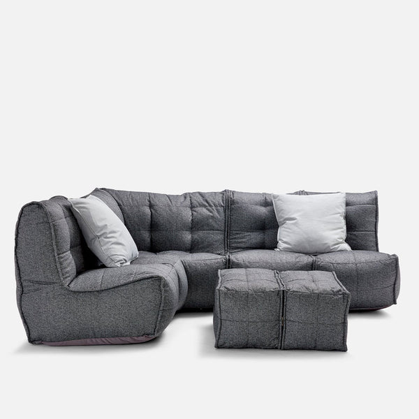Mod 5 Living Lounge Modulsofa Titanium Weave Utendørs modulsofa