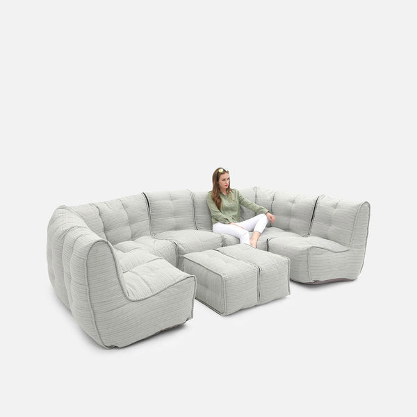 [OUTLET] Twin Ottoman Modulsofa Silverline Utendørs modulsofa