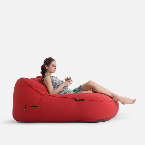 Satellite Twin Sofa Crimson Vibe (Sunbrella) Utendørs saccosekk