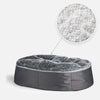 Hundeseng Supernova Gray Wolf L med detalj av perlefyll i sirkel