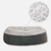 Hundeseng Supernova ThermoQuilt L med detalj av perlefyll i sirkel