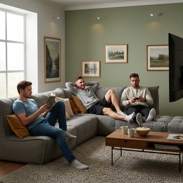 Mod 4 Corner Deluxe Modulsofa Luscious Gray Innedørs modulsofa