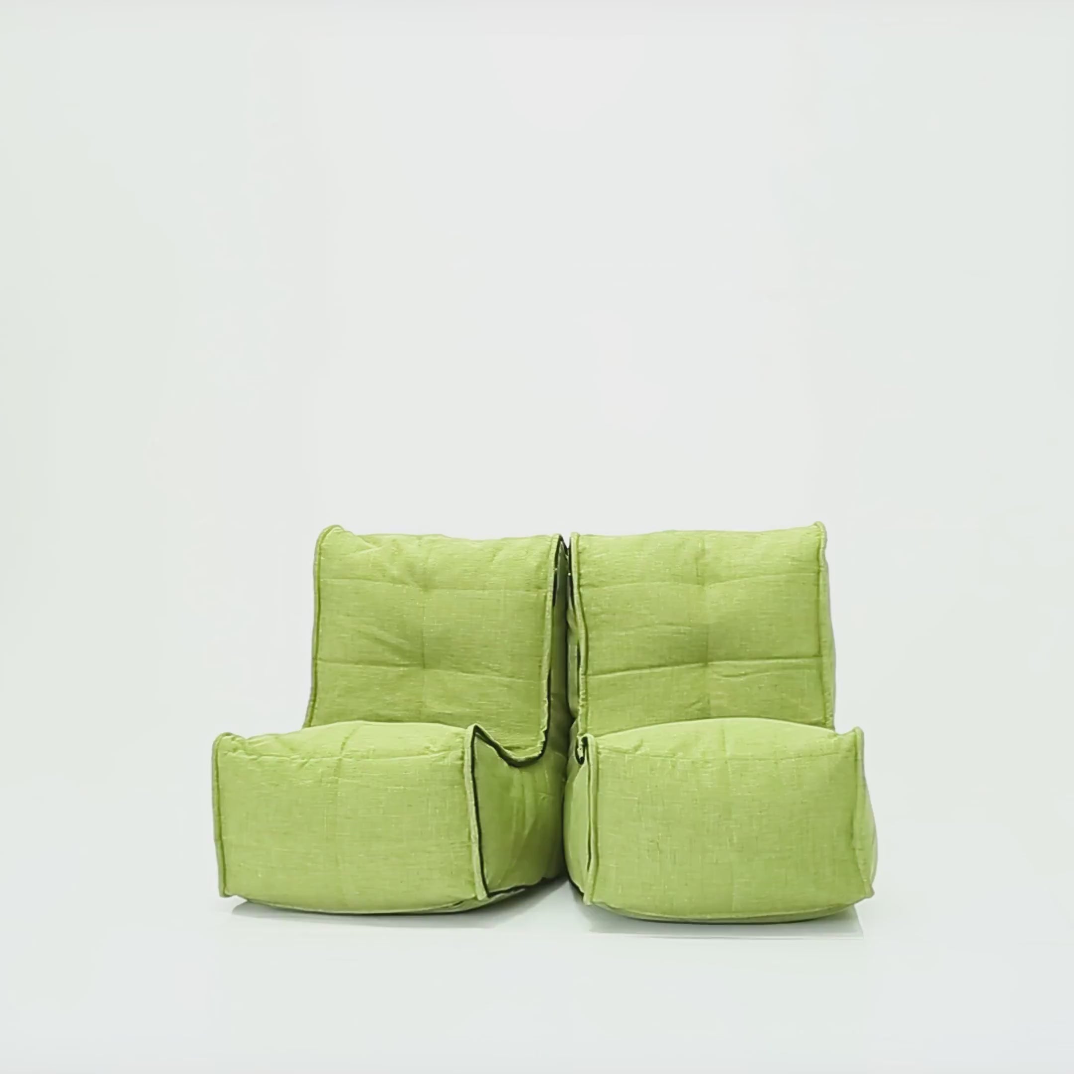 Twin Couch Modulsofa Lime Citrus Innedørs saccosekk