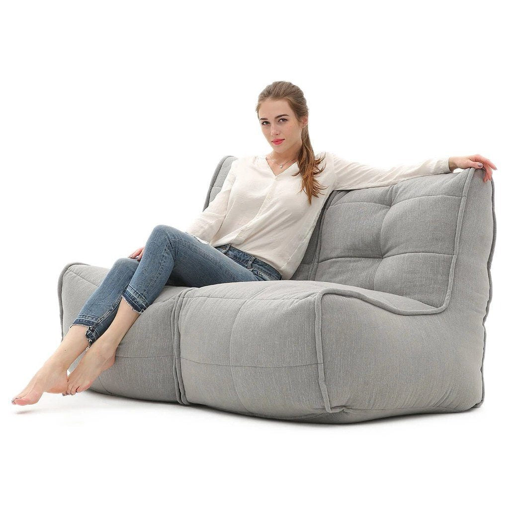 Twin Couch Modulsofa Keystone Grey Sakkosekk Twin Couch 